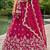 Women's Rose Tissue Mirror sequince Embroidered Lehenga Choli with Dupatta