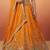 Orange Tissue with Colourful Peacock Embroidery Semi-Stitched Lehenga Set