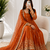 Orange Full Flared Heavy Sequence Work Anarkali Gown with Pant and Dupatta