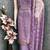 lavender handwork fendy silk blend unstitched dress material 