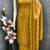 yellow handwork fendy silk blend unstitched dress material 