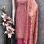 pink fancy fendy silk blend unstitched dress material 