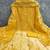 yellow  fancy fendy silk blend unstitched dress material 