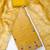 yellow  fancy fendy silk blend unstitched dress material 