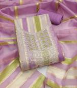 multicolor weaved shimmer unstitched dress material 