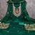 green embroidered vichitra silk unstitched dress material 