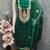 green embroidered vichitra silk unstitched dress material 