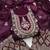 purple embroidered vichitra silk unstitched dress material 