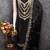 black embroidered jimmi choo silk blend unstitched dress material 