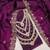 purple embroidered jimmi choo silk blend unstitched dress material 