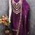 purple embroidered jimmi choo silk blend unstitched dress material 