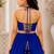 Royal blue cotton embroidered  mirror work kids lehenga choli