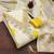 off white weaved mal chanderi unstitched dress material 