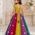 Multicolor cotton embroidered  mirror work kids lehenga choli