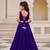 Purple cotton embroidered  mirror work kids lehenga choli