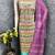 multicolor printed roman unstitched dress material 