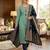 sea green weaved shimmer butti unstitched dress material 