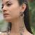Oxidised Silver Look Long Chain Jhumka Earrings for Women with Artificial Stones & Pearl Drops