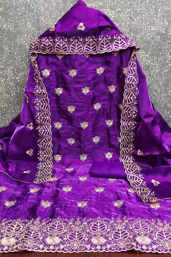 royal blue embroidered jimmi choo silk blend unstitched dress material 