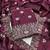 wine embroidered jimmi choo silk blend unstitched dress material 