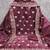 wine embroidered jimmi choo silk blend unstitched dress material 