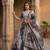 NAVY BLUE SEQUINS ZARI EMROIDERY WORK ORGANZA LEHENGA CHOLI SET FOR WOMEN'S