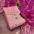 peach weaved shimmer butti unstitched dress material 