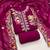 purple embroidered rayon unstitched dress material 