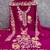 purple embroidered rayon unstitched dress material 
