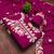 purple embroidered rayon unstitched dress material 