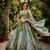 PARROT GREEN SEQUINS ZARI EMROIDERY WORK ORGANZA LEHENGA CHOLI SET FOR WOMEN'S