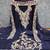 blue embroidered rayon unstitched dress material 