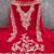 red embroidered rayon unstitched dress material 