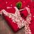 red embroidered rayon unstitched dress material 