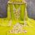 green embroidered rayon unstitched dress material 