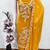 mustard embroidered rayon unstitched dress material 