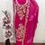 pink embroidered rayon unstitched dress material 
