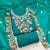 sky blue embroidered rayon unstitched dress material 