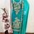 sky blue embroidered rayon unstitched dress material 