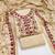 beige embroidered roman silk unstitched dress material 