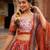 RED SEQUINS ZARI EMROIDERY WORK ORGANZA LEHENGA CHOLI SET FOR WOMEN'S