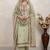 olive green embroidered roman silk unstitched dress material 