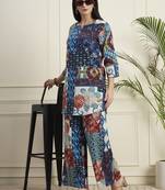 Women Printed  Cotton patchwork co-ord set 