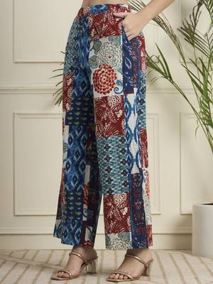 Women Printed  Cotton patchwork co-ord set  2