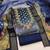 blue printed cotton butti unstitched dress material 