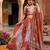 RED SEQUINS ZARI EMROIDERY WORK ORGANZA LEHENGA CHOLI SET FOR WOMEN'S