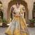 YELLOW SEQUINS ZARI EMROIDERY WORK ORGANZA LEHENGA CHOLI SET FOR WOMEN'S