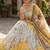 YELLOW SEQUINS ZARI EMROIDERY WORK ORGANZA LEHENGA CHOLI SET FOR WOMEN'S