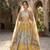 YELLOW SEQUINS ZARI EMROIDERY WORK ORGANZA LEHENGA CHOLI SET FOR WOMEN'S