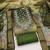 green printed cotton butti unstitched dress material 